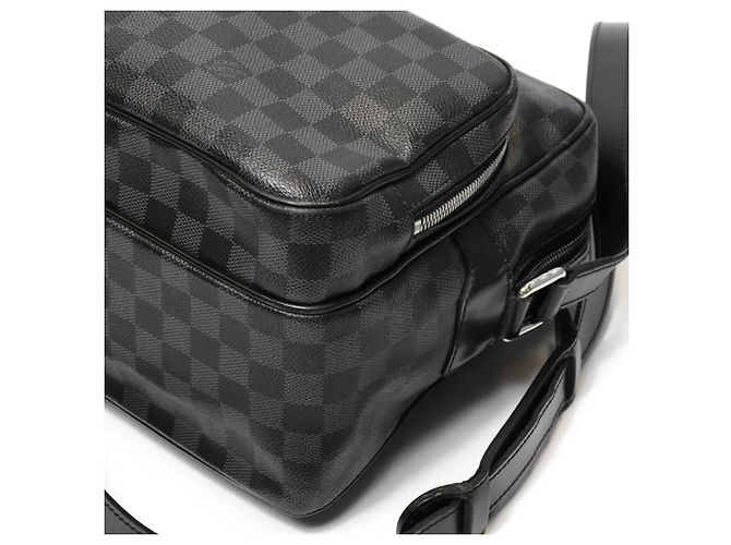 Borsa a tracolla Louis Vuitton Damier Graphite Io Nero - vista 19