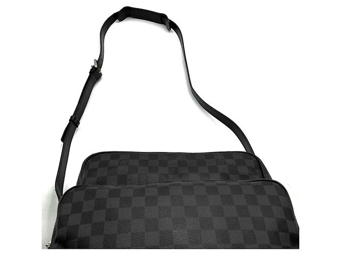 Borsa a tracolla Louis Vuitton Damier Graphite Io Nero - vista 6
