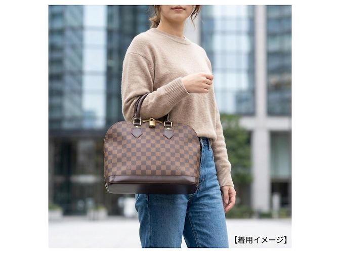 Borsa Louis Vuitton Alma Damier Marrone - vista 14
