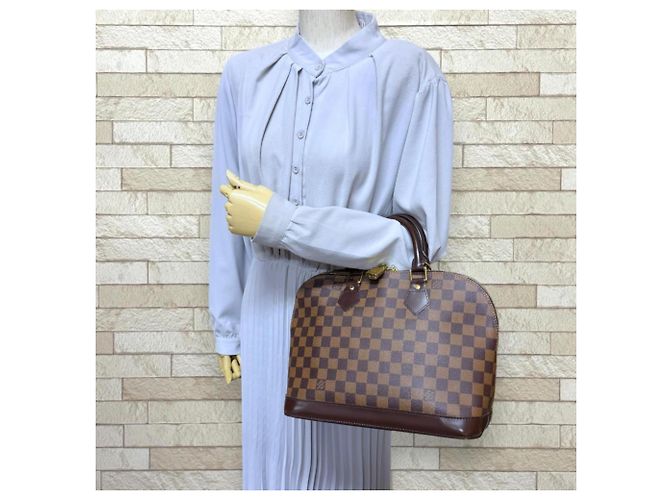 Borsa Louis Vuitton Alma Damier Marrone - vista 2