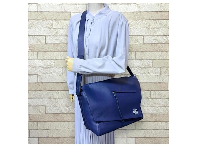 Borsa a tracolla Anton Loewe Blu navy - vista 2