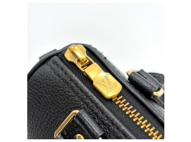 Borsa Louis Vuitton Nano Speedy Nero Multicolore Beige Monogramma - vista 8