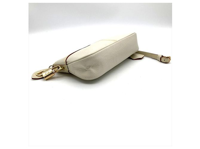 Clutch Louis Vuitton Suhali Lockit Bianco - vista 2