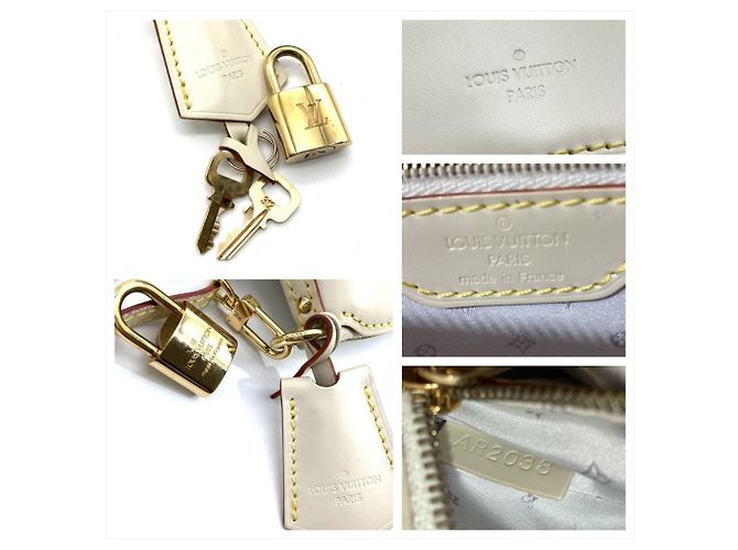 Clutch Louis Vuitton Suhali Lockit Bianco - vista 7