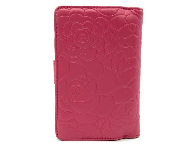 Chanel Coco Mark Camellia Bi-fold Wallet Schwarz Pink - Ansicht 2