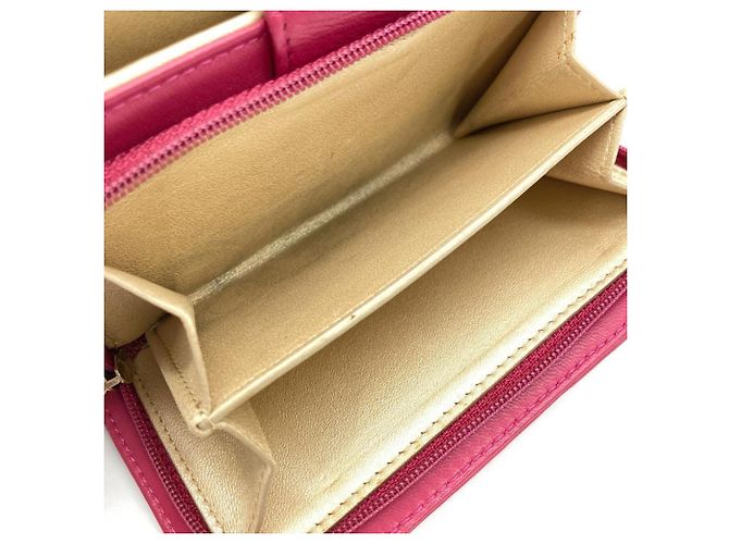 Chanel Coco Mark Camellia Bi-fold Wallet Schwarz Pink - Ansicht 6