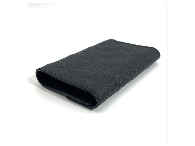 Portafoglio Louis Vuitton Portefeuille Curieuse Compact Pieghevole a Tre Nero Monogramma - vista 3