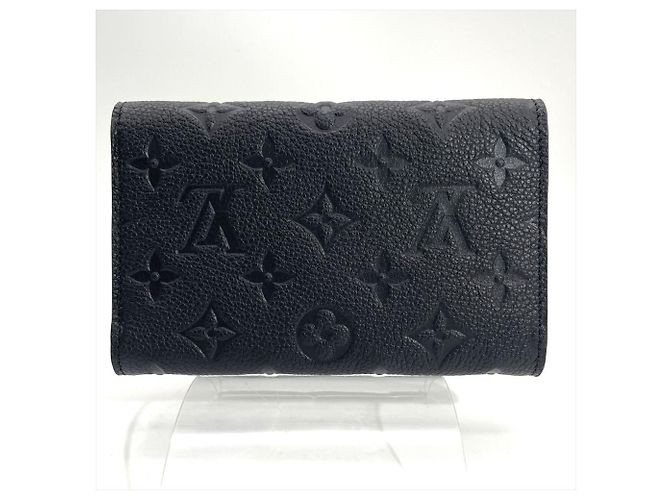 Portafoglio Louis Vuitton Portefeuille Curieuse Compact Pieghevole a Tre Nero Monogramma - vista 4