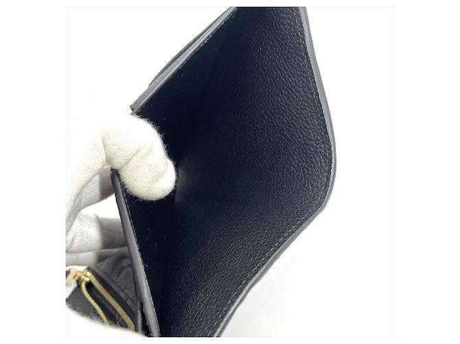 Portafoglio Louis Vuitton Portefeuille Curieuse Compact Pieghevole a Tre Nero Monogramma - vista 6