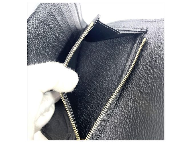 Portafoglio Louis Vuitton Portefeuille Curieuse Compact Pieghevole a Tre Nero Monogramma - vista 7