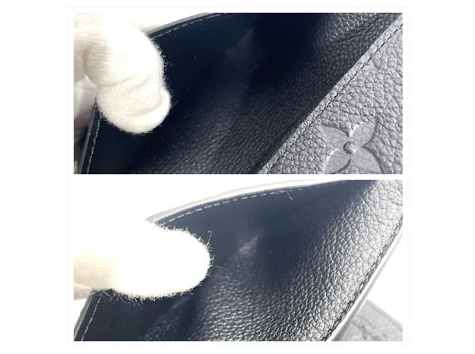 Portafoglio Louis Vuitton Portefeuille Curieuse Compact Pieghevole a Tre Nero Monogramma - vista 8