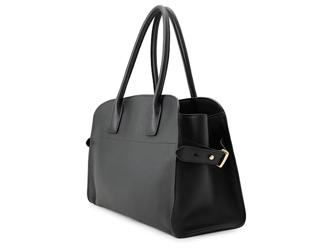 Borsa Tote in pelle nera Prada Nero - vista 2