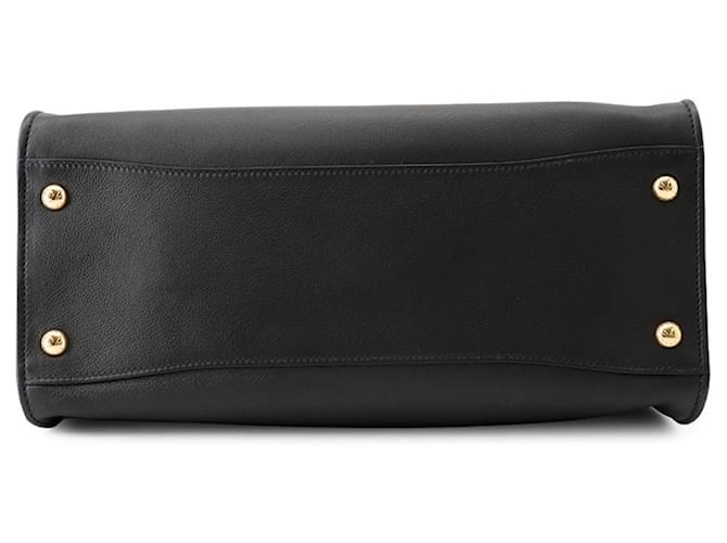 Borsa Tote in pelle nera Prada Nero - vista 3