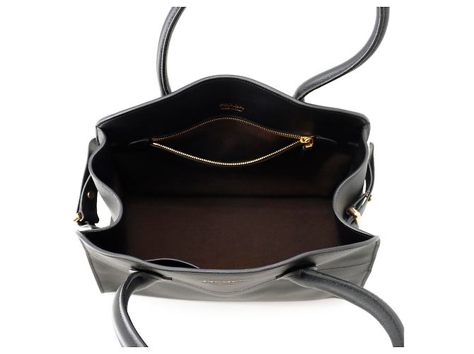 Borsa Tote in pelle nera Prada Nero - vista 5