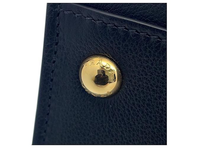 Borsa Tote in pelle nera Prada Nero - vista 7