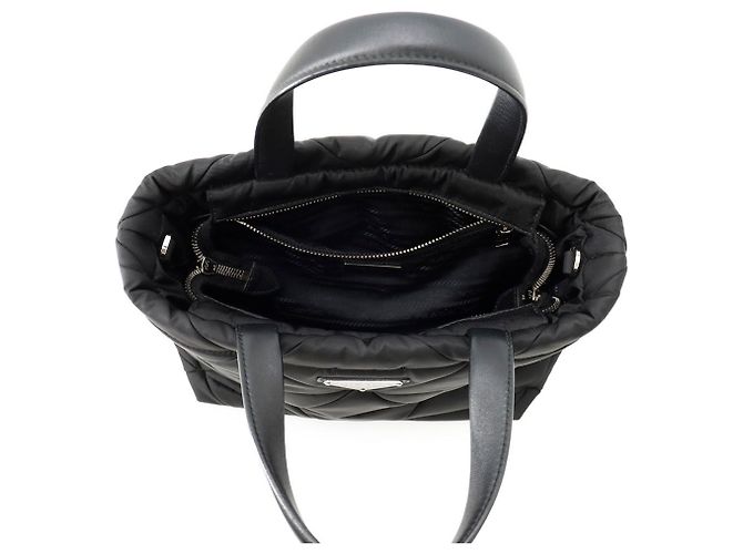 Borsa Tote Prada Small Padded Re-Nylon Nero - vista 6