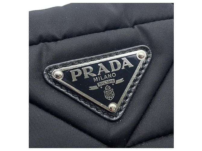 Borsa Tote Prada Small Padded Re-Nylon Nero - vista 9