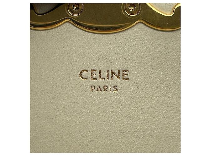 Céline Borsa Celine Mini Buzas in pelle lucida Bianco - vista 13