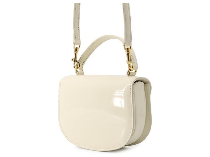 Céline Borsa Celine Mini Buzas in pelle lucida Bianco - vista 2