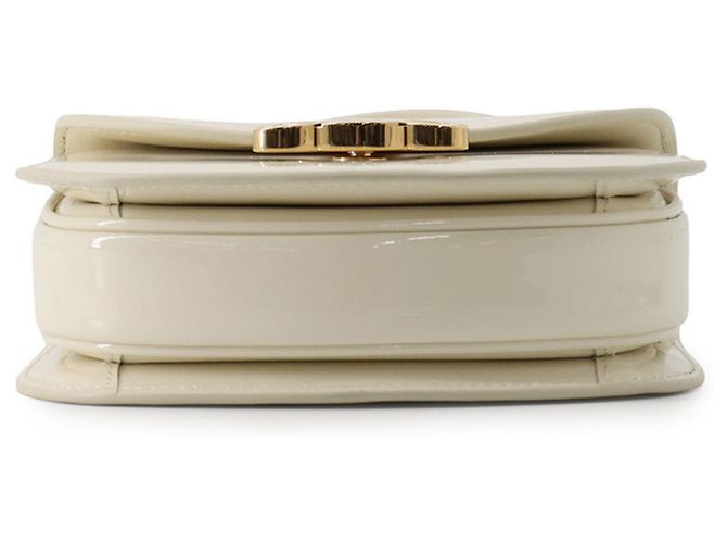 Céline Borsa Celine Mini Buzas in pelle lucida Bianco - vista 3