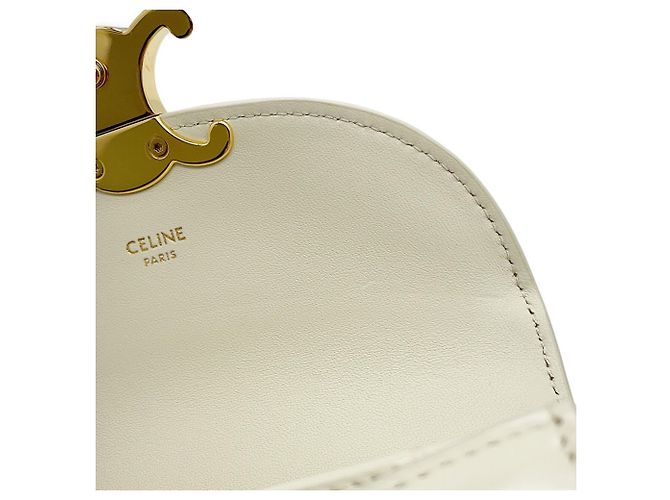 Céline Borsa Celine Mini Buzas in pelle lucida Bianco - vista 8