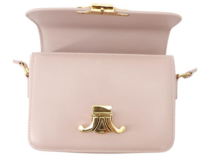 Céline Borsa a tracolla Celine Teen Triomphe in pelle Rosa - vista 5