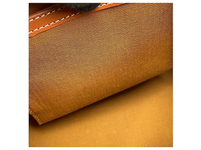 Céline Borsa Celine Triomphe Small Boston in pelle Cammello - vista 8