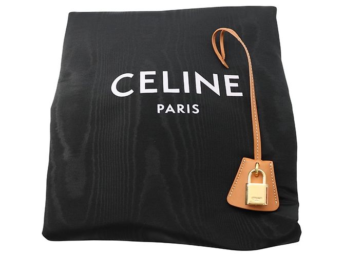Cabas Céline Celine Vertikaler Canvas Tote Bag Beige Kamel - Ansicht 16
