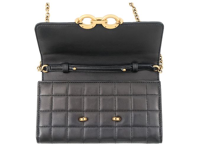 Yves Saint Laurent Chain/Shoulder Wallet Schwarz - Ansicht 5