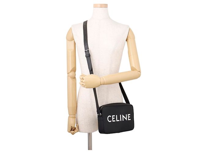 Céline Borsa a tracolla in pelle nera Celine Nero - vista 4