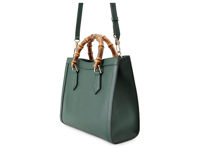 Borsa Tote Gucci Diana Bamboo Medium Verde - vista 2