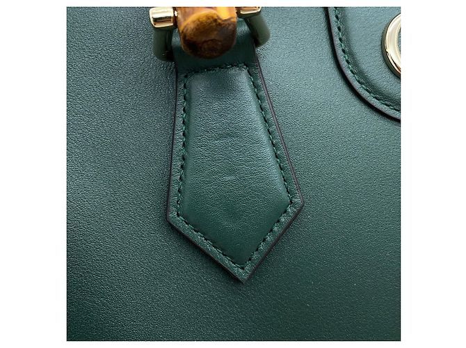 Borsa Tote Gucci Diana Bamboo Medium Verde - vista 8