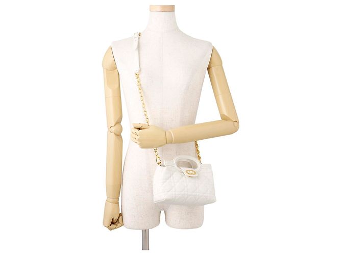 Christian Dior Jolie Mini Handtasche Weiß - Ansicht 4