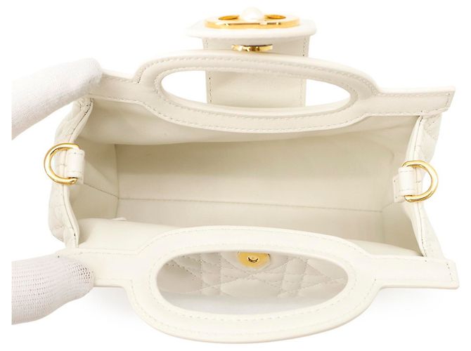 Christian Dior Jolie Mini Handtasche Weiß - Ansicht 6