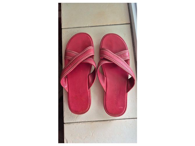 Sandali piatti Louis Vuitton in pelle rossa Rosso - vista 2