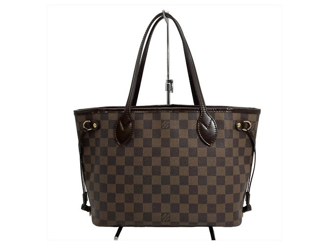 Borsa Tote Louis Vuitton Neverfull PM - Damier Ebene Marrone Fuschia - vista 2