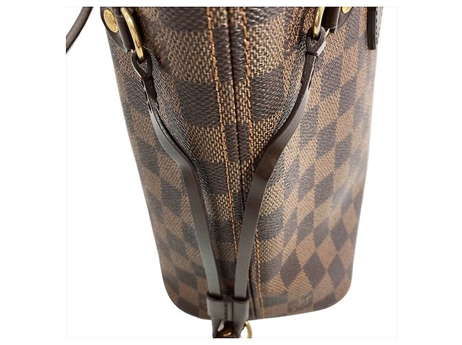 Borsa Tote Louis Vuitton Neverfull PM - Damier Ebene Marrone Fuschia - vista 6