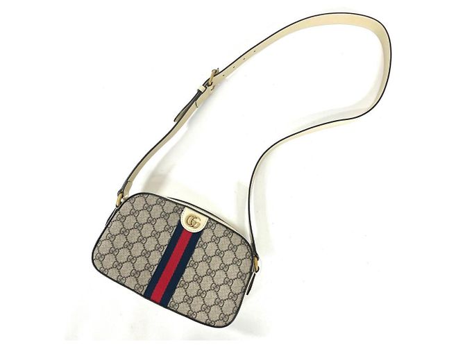 Borsa a Spalla Gucci Ophidia Beige - vista 4