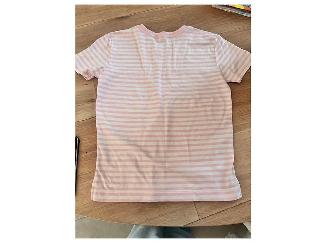 Courreges T-shirt a righe Courrèges rosa e bianca Bianco - vista 2