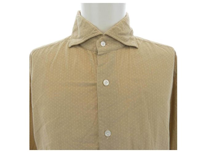 Autre Marque Camicia in cotone Barba Beige - vista 5