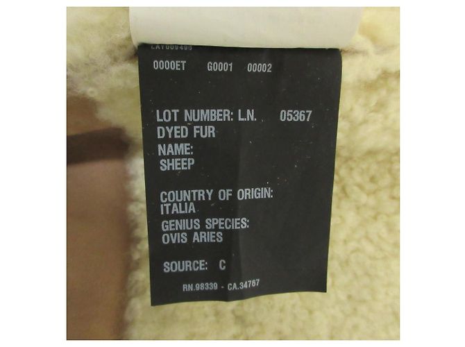 Chaqueta con capucha de shearling Miu Miu Beige - vista 9