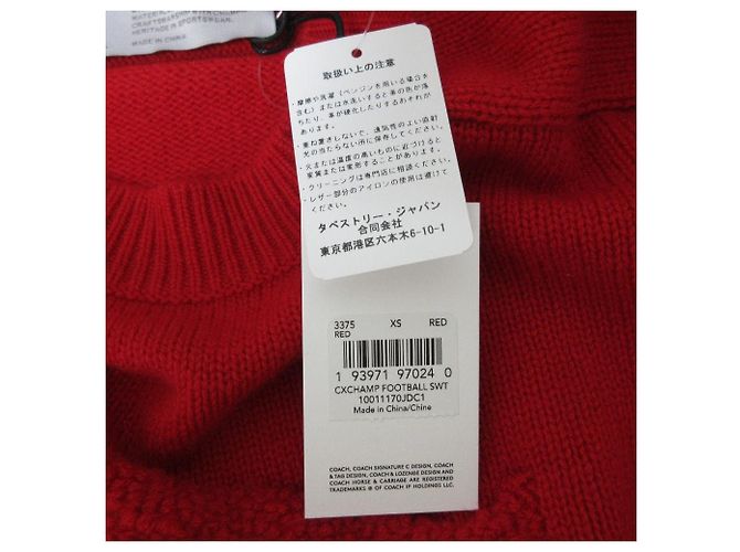 Strickpullover Coach Champion Kollaboration Rot - Ansicht 8