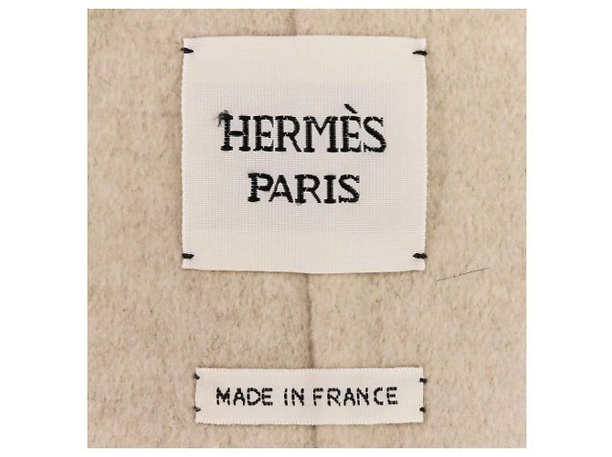 Chaleco largo de cachemira Hermès 3H0191DB Beige - vista 9