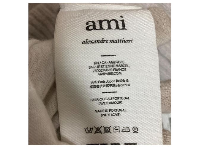 ami alexandre mattiussi OFF WHITE ADC SWEATER Alpaka Strickpullover Braun - Ansicht 7
