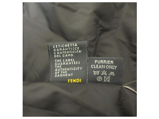 Fendi Fur Trim Down Jacket Black - view 9