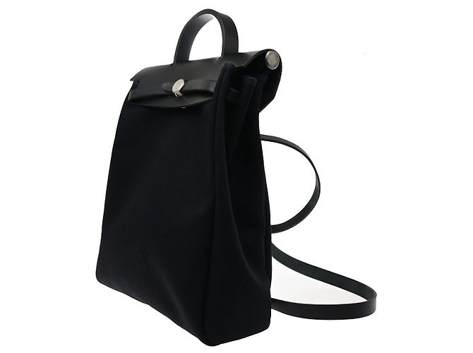Hermès Hermes Herbag A Dos Toile big Nero - vista 3