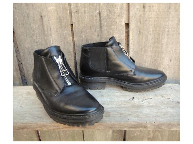 Stivaletti Balenciaga in pelle nera Nero - vista 2