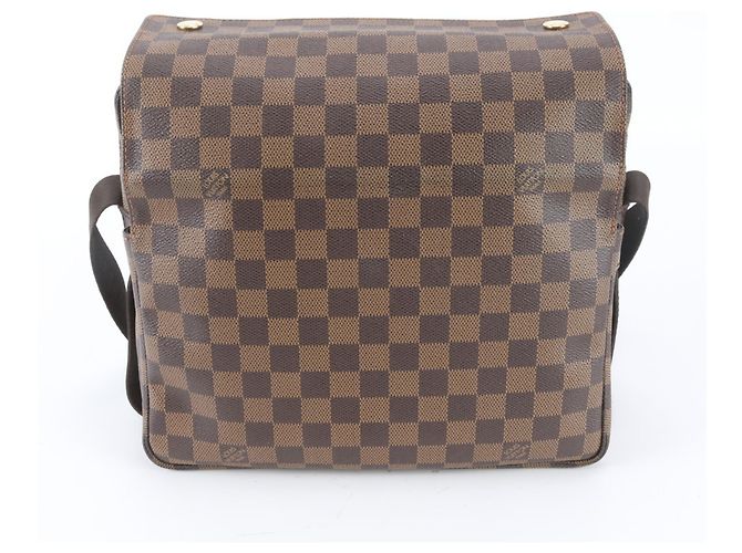 Borsa a tracolla in pelle Louis Vuitton Damier Naviglio N45255 - vista 3