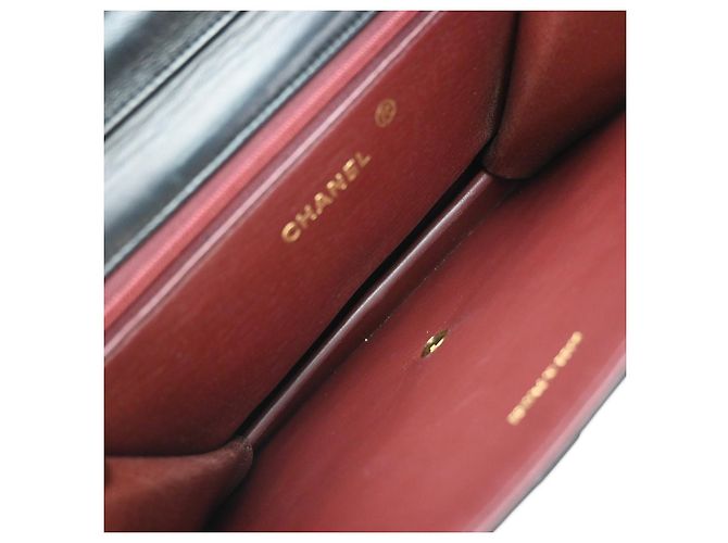 Clutch Chanel Vintage con Catena in Pelle Trapuntata Medium Nero - vista 5