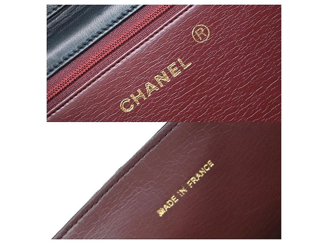 Clutch Chanel Vintage con Catena in Pelle Trapuntata Medium Nero - vista 6